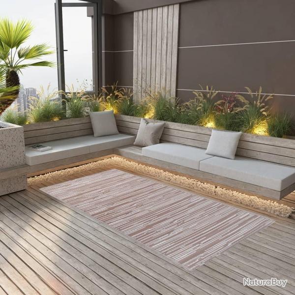 Tapis d'extrieur ARAKIL marron 120x180 cm PP alsavelo