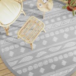 Tapis d'extérieur ARAKIL gris Ø200 cm PP alsavelo