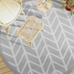 Tapis d'extérieur ARAKIL gris Ø200 cm PP alsavelo