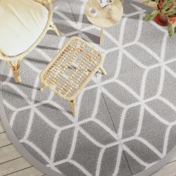 Tapis d'extérieur ARAKIL gris Ø200 cm PP alsavelo