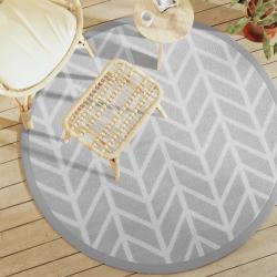 Tapis d'extérieur ARAKIL gris Ø160 cm PP alsavelo