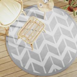 Tapis d'extérieur ARAKIL gris Ø160 cm PP alsavelo