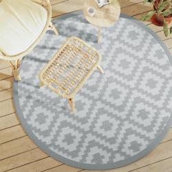 Tapis d'extérieur ARAKIL gris Ø160 cm PP alsavelo