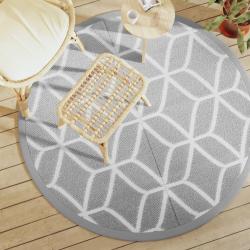 Tapis d'extérieur ARAKIL gris Ø160 cm PP alsavelo