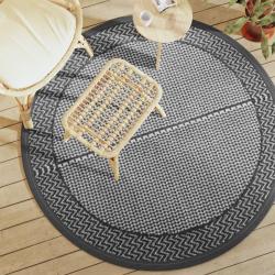 Tapis d'extérieur ARAKIL gris Ø160 cm PP alsavelo