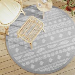 Tapis d'extérieur ARAKIL gris Ø160 cm PP alsavelo