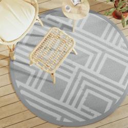 Tapis d'extérieur ARAKIL gris Ø160 cm PP alsavelo