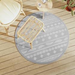 Tapis d'extérieur ARAKIL gris Ø120 cm PP alsavelo