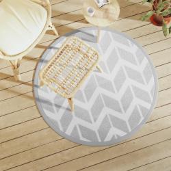 Tapis d'extérieur ARAKIL gris Ø120 cm PP alsavelo