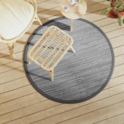 Tapis d'extérieur ARAKIL gris Ø120 cm PP alsavelo