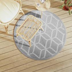 Tapis d'extérieur ARAKIL gris Ø120 cm PP alsavelo