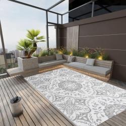 Tapis d'extérieur ARAKIL gris clair 140 x 200 cm PP alsavelo