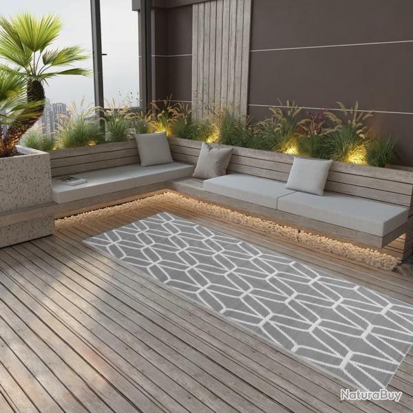Tapis d'extrieur ARAKIL Gris 80x250 cm PP alsavelo