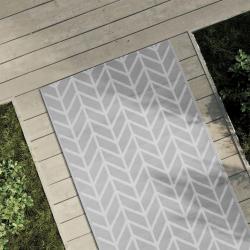 Tapis d'extérieur ARAKIL gris 80 x 150 cm PP alsavelo