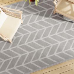 Tapis d'extérieur ARAKIL Gris 190x290 cm PP alsavelo
