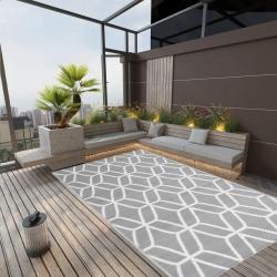 Tapis d'extérieur ARAKIL Gris 140x200 cm PP alsavelo