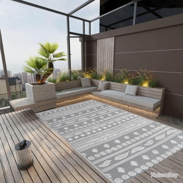 Tapis d'extrieur ARAKIL Gris 140x200 cm PP alsavelo