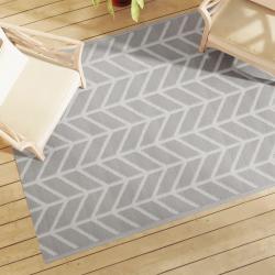 Tapis d'extérieur ARAKIL gris 140 x 200 cm PP alsavelo