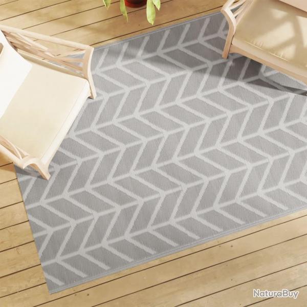 Tapis d'extrieur ARAKIL gris 140 x 200 cm PP alsavelo