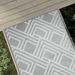 Tapis d'extérieur ARAKIL Gris 120x180 cm PP alsavelo