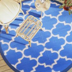 Tapis d'extérieur ARAKIL bleu Ø200 cm PP alsavelo