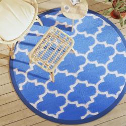 Tapis d'extérieur ARAKIL bleu Ø160 cm PP alsavelo