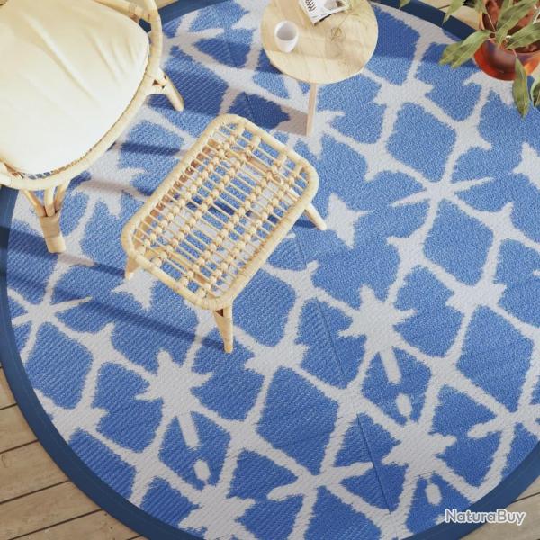 Tapis d'extrieur ARAKIL bleu et blanc 200 cm PP alsavelo