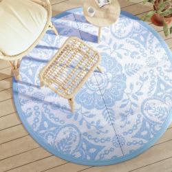 Tapis d'extérieur ARAKIL bleu azuré Ø160 cm PP alsavelo