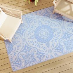 Tapis d'extérieur ARAKIL bleu azuré 140x200 cm PP alsavelo