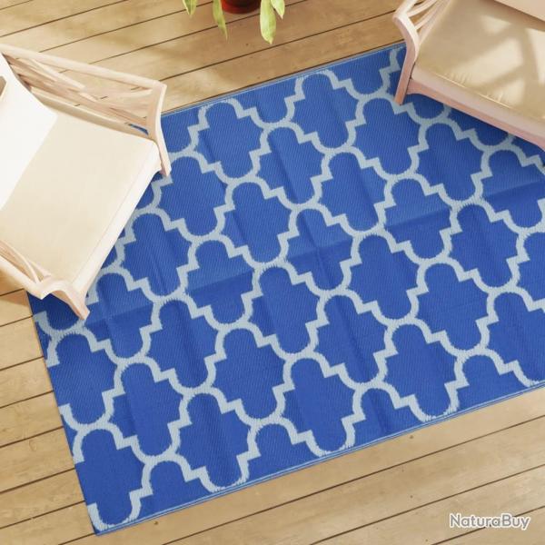 Tapis d'extrieur ARAKIL bleu 140 x 200 cm PP alsavelo
