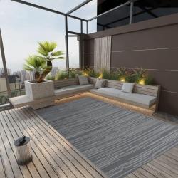 Tapis d'extérieur ARAKIL anthracite 140x200 cm PP alsavelo