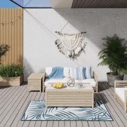 Tapis d'extérieur aqua et blanc 80x150 cm design réversible alsavelo