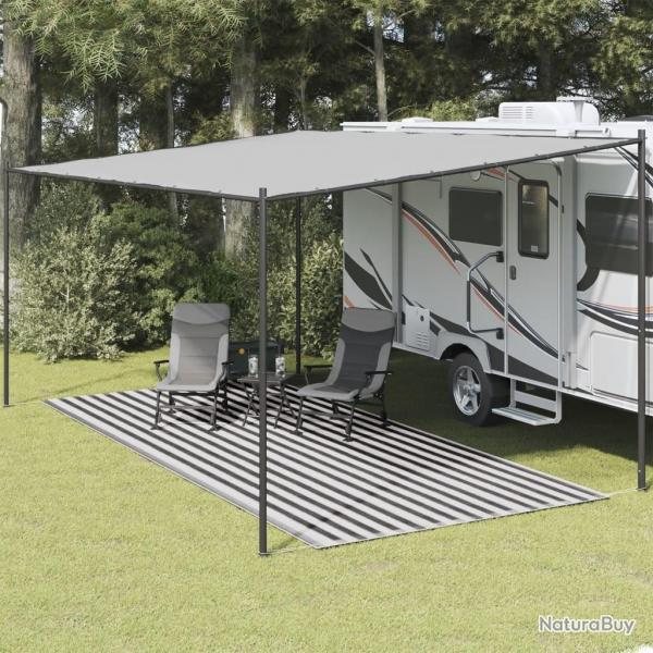 Tapis de tente 250x600 cm Anthracite et blanc alsavelo