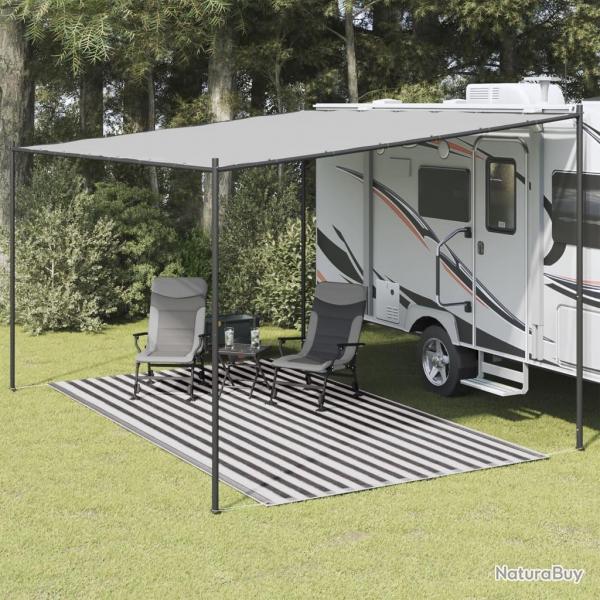 Tapis de tente 250x350 cm Anthracite et blanc alsavelo