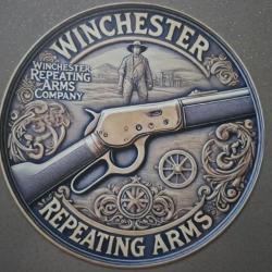 plaque decoration en alu panneau vintage WINCHESTER  Référence 7 chasse