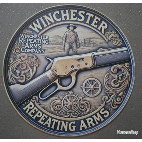 plaque decoration en alu panneau vintage WINCHESTER  Rfrence 7 chasse