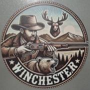 Plaque Métal Winchester Calendrier - Déco Chasse, Fusil, Ours