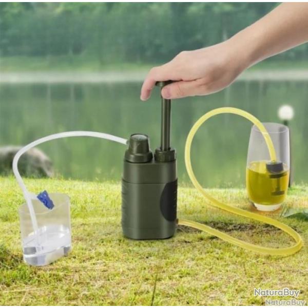 Filtre  eau Purificateur d'Eau Filtration Survie Randonne TRANSFORME EN EAU POTABLE Camping