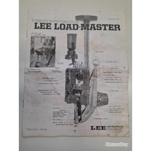 Presse Lee LOAD-MASTER monte en 9mm