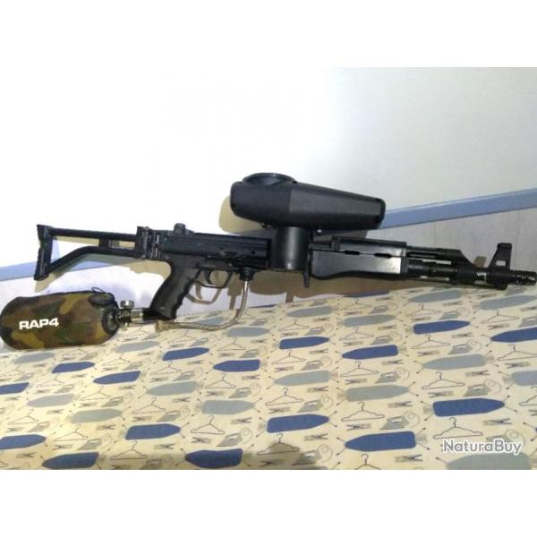 Lanceur paintball TIPPMANN A5 habillage AK + Masque