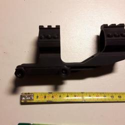 montage lunette monobloc coudé triple sérage taillé dans la masse alu rail picatinny diametre 30mm