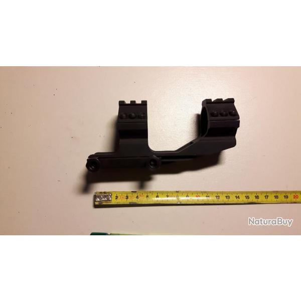 montage lunette monobloc coud triple srage taill dans la masse alu rail picatinny diametre 30mm