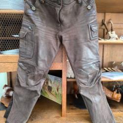 Pantalon de chasse en cuir de veau