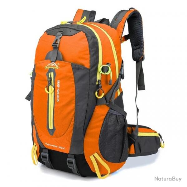 Sac  Dos 40L Ultra-Rsistant Compact Confort et Fonctionnalit pour Toutes Vos Aventures Orange