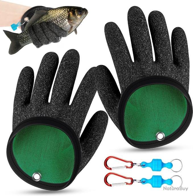 Gants De Pêche Résistants Aux Morsures - Fermeture Magnétique - Imperméables - Pour Brochet, Poisson-chat - Main Gauche