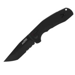 SGTACAUSBK Couteau automatique SOG-TAC tout noir lame 8,7 cm