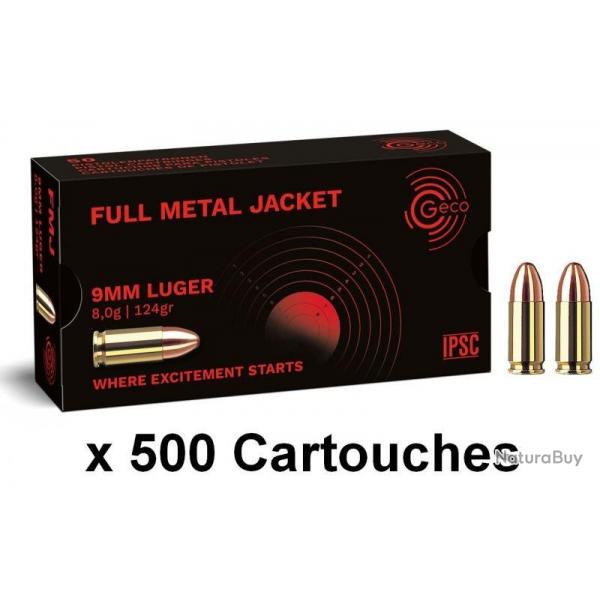 GECO cal.9mm PARA FMJ 124 gr x500