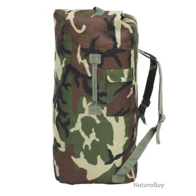 Sac De Transport Camouflage 100 Litres – 7 Pochettes – Chasse Pêche Camping Voyage – Neuf