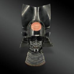 Ensemble CASQUE de GUERRE de type KAWARI KABUTO avec son mempo. Japon, période Edo (1603-1868)