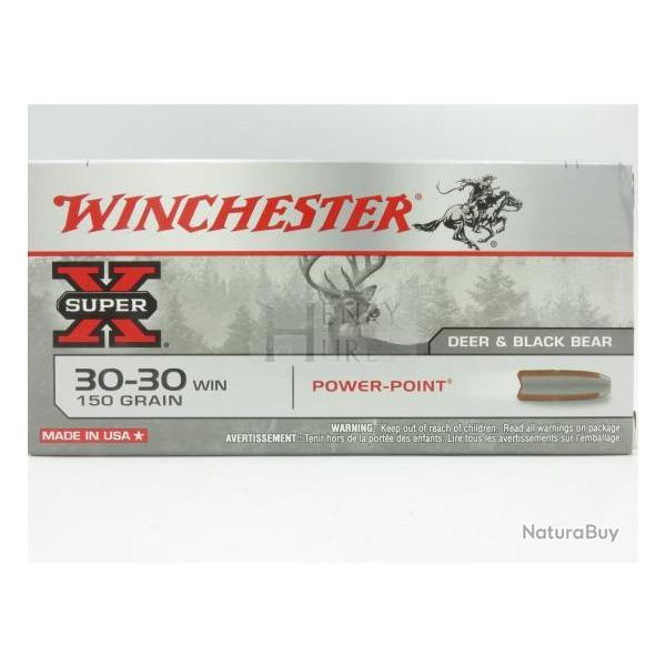 WINCHESTER SUPER X 30-30 POWER POINT 150GR X20